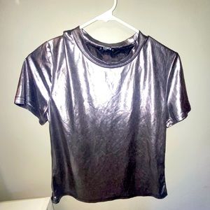 Silver woman’s SMALL crop top